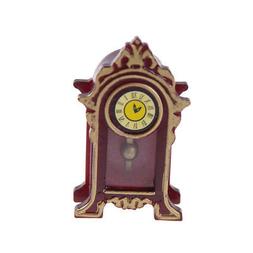 1:12 Dollhouse Miniature Wooden Classical Desk Clock Classic