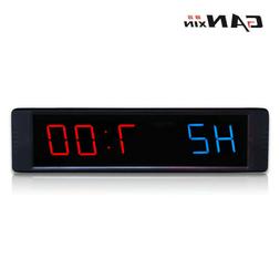 1" Gym Countdown Clock LED Programable Training Timer Tabata