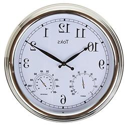 Lily's Home 3-In-1 Hanging Wall Clock with Thermometer and H