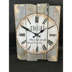 1 Pc Roman Numeral Rustic Decorative Square Wall Clock for L