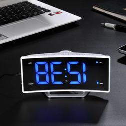 1 Pc Smart Alarm Clock Radio with Snooze USB Port for iPod A