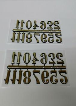 1" Self-Adhesive Gold Arabic Clock Numbers-NEW 2 SETS- Hot S