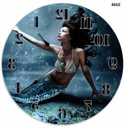 10.5" COOL UNDERWATER BLUE MERMAID PORTRAIT - Large 10.5" Wa