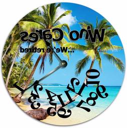 10.5" WHO CARES WERE RETIRED - COCONUT TREES AT THE BEACH La