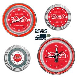 12" 14" Neon wall clock Coca Cola retro Battery operated Wal