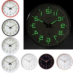 12" 30cm Wall Clock Large Luminou Night Light for Home Offic