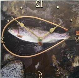 12" Fish & Net Wall Clock with Quiet Operation