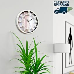 12 inch Rustic wall clock Silent non-ticking Decorative nois