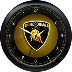12" Lamborghini Wall Clock Garage Work Shop Gift Man Cave Re