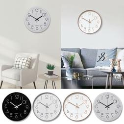 12" Non-Ticking Quartz Battery Operated Round Wall Clock Mut