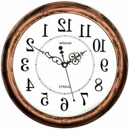 Adalene 13 Inch Large Non Ticking Silent Wall Clock Decorati