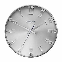 Bulova C4846 Director Wall Clock Satin Pewter Finish