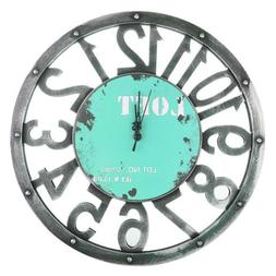 15.75'' Vintage Rustic Decorative Gear Wooden Wall Clock for