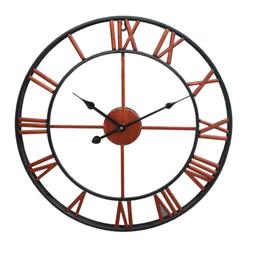 16" 23" Oversized 3D Iron Wall Clock Decorative Retro Large 