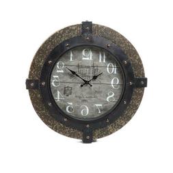Gaston 17in. Round Clock stylish & modern Wall Clock Great f