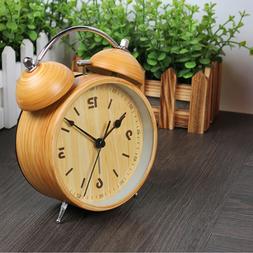 1pc Alarm Clock Metal Luminous Durable Battery Powered Bedsi