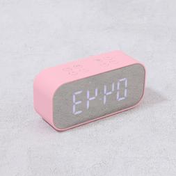 1pc Alarm Clock Mirror Decorative LED Alarm Clock for Bedroo
