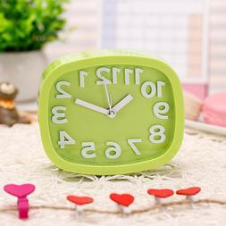 1pc Alarm Clock Plastic Desk Alarm Clock without Battery for