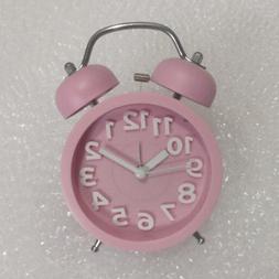 1pc Bell Small Clock Creative Round Desktop Clock for Bedroo