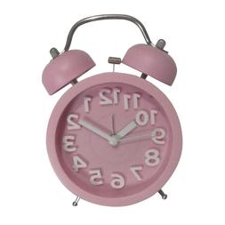 1pc Bell Small Clock Creative Round Desktop Clock for Living