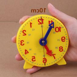 1pc Clock Round Early Education Learn Time Clock Desktop Tea