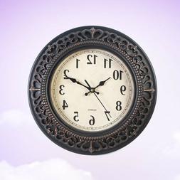 1pc Decorative European Dial Silent Hanging Clock for Bedroo