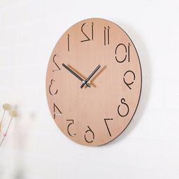 1pc Decorative Silent Dial Battery Operated Simple Wall Cloc