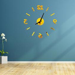 1pc Frameless Wall Clock Modern Simple Silent Adhesive DIY C