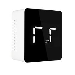 1PC LED Clock Elegant White Light Battery Power USB Alarm Cl