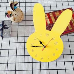 1PC Rabbit Shape Clock Decorative Hanging Household Bedroom 