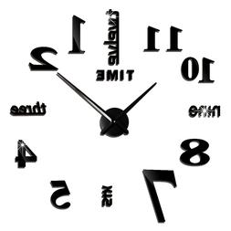 1pc Wall Clock Non-ticking Decorative Clcok Hanging Clock fo