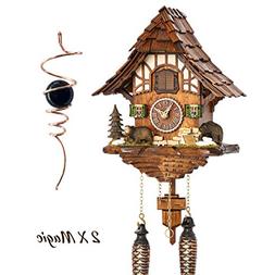 Qwirly 2 Item Bundle: HERMLE BAIERSDORF Black Forest Cuckoo 