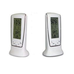 2 Pcs Timing Alarm Clock LED Electronic Night Light Alarm Cl