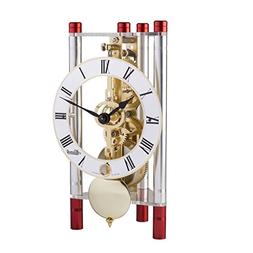 Hermle 23023T40721 Lakin Triangular Table Clock - Silver & R