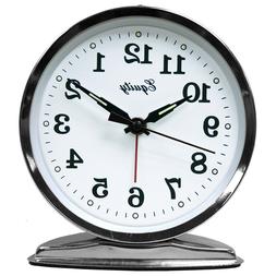 Equity 24014 Silver Tone Wind-up Alarm Clock