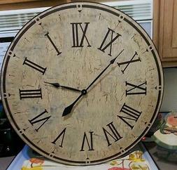 30 Inch Distressed Antique Wall Clock