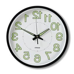 Jeteven 30cm Luminous Wall Clock Night Light Clock for Livin