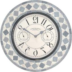 FirsTime 31036 Patio Pavers Wall Clock, Gray Slate