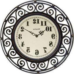 Westclox 32021A Detailed Frame Wall Clock with 12in Round Ca