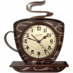 Westclox 32038 Clo 8 Coffee Cup Wall Clock Brown