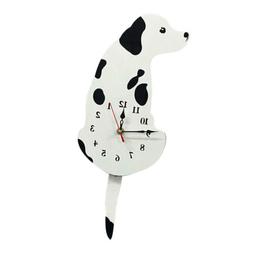 3D Creative Acrylic Wall Clock Swinging Tail Dog Kids Room D