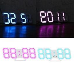 3D LED Digital Alarm Clock Wall Alarm Clock for Kids Bedroom