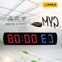 4'' Large Crossfit Gym Wall Clock Interval Training Clock Le