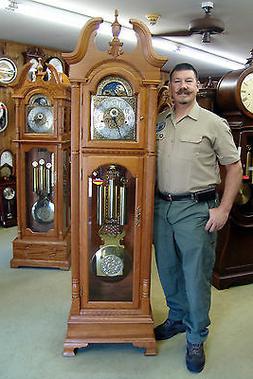 Hermle 41376 Solid OAK Grandfather Clock German Triple Chime