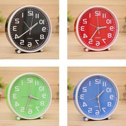 5" Portable Small Clock Table Desk Alarm Clock for Heavy Sle