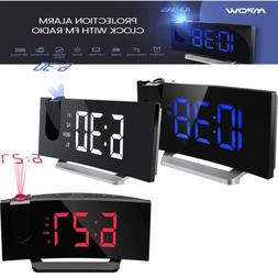 Mpow 5" Projection Alarm Clock FM Radio Digital Alarm Clock 