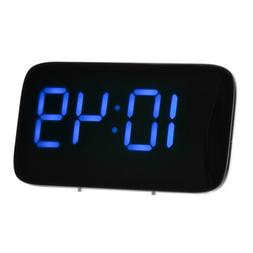 5Minutes Snooze Voice Control Clock Blue LED USB Desktop Clo