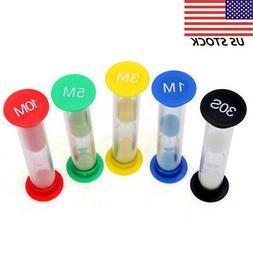 5pcs Sand Timer Colored Hourglass Timers Clock for Kids Game