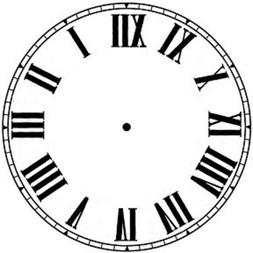 6 inch Paper Time Dial - Roman Font with Time Ring