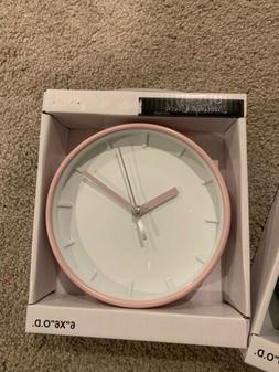 6 inch Tabletop Clock Pink Color New